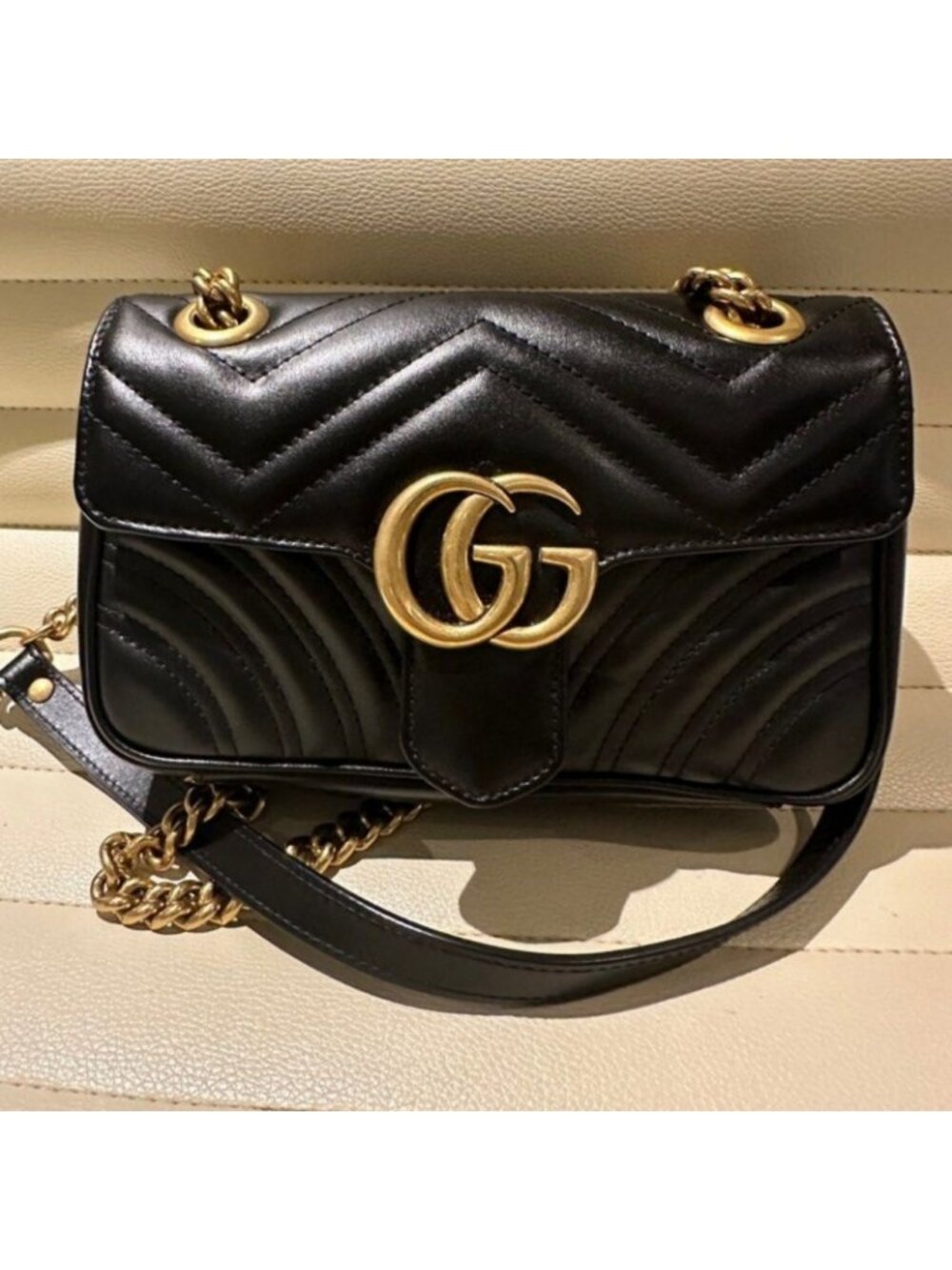 GUCCI GG Marmont Small shoulder bag black - Picture 6 of 9